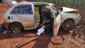 Douradense que estava transportando contrabando morre após capotar veículo na BR-463