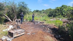 Corpo totalmente carbonizado é encontrado em área próxima à BR-463