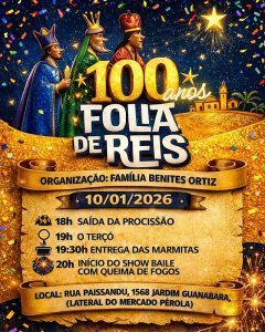 Festa centenária de Folia de Reis acontece neste sábado em Dourados
