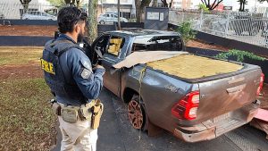 Motorista foge com caminhonete lotada de drogas na BR-463 e quase atropela indígena