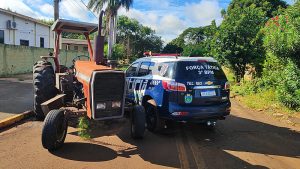 Trator furtado no João Paulo II é recuperado horas após o crime