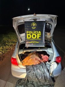 Trio é preso com arma e carne bovina furtada em cidade de MS