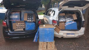 Trio é preso com veículos carregados com mercadorias do Paraguai no Jardim Guaicurus