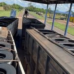 Polícia apreende carretas com 545 pneus contrabandeados do Paraguai